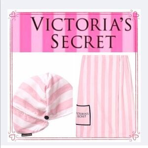 VICTORIA'S SECRET WRAP TOWEL AND HAIR TOWEL SET